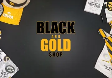 The Black and Gold Shop storefront, the official Hawkeyes retail partner